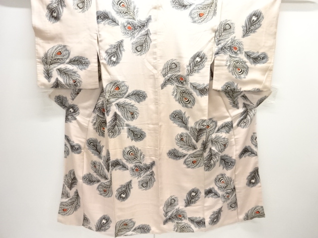 JAPANESE KIMONO / ANTIQUE KIMONO / PEACOCK FEATHERS